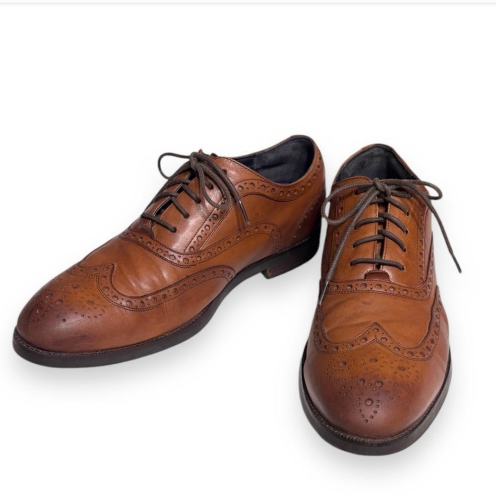 COLE HAAN Lewis Grand 2.0 Wing Tip Oxford- British Tan
